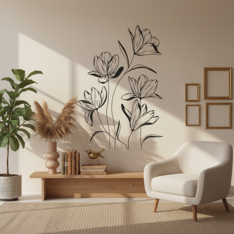 Adesivo de Parede Elegncia Floral