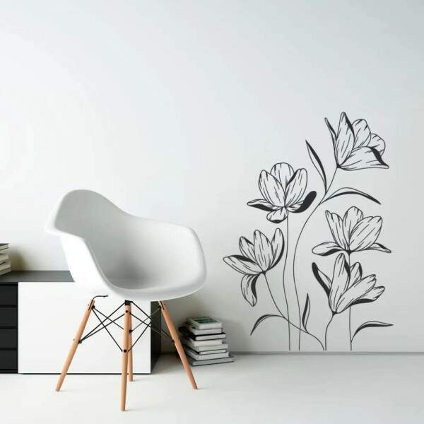 Adesivo de Parede Elegncia Floral