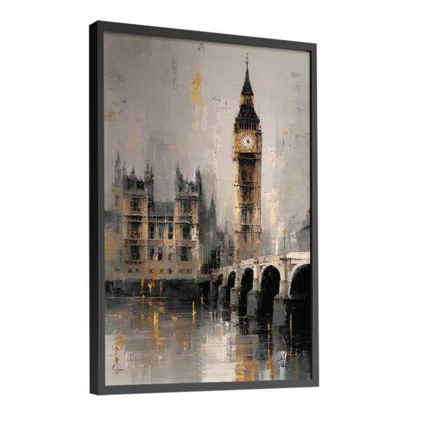 Quadro Decorativo Big Ben Londres Pintura Minimalista