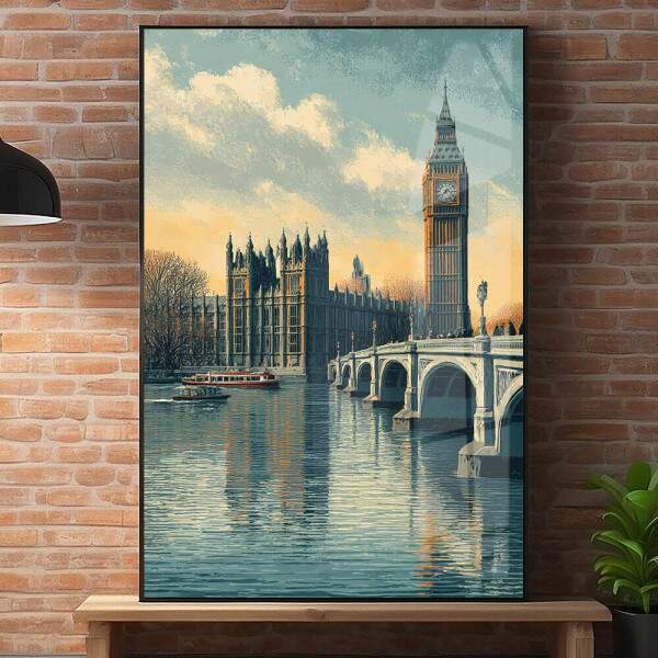 Quadro Decorativo Cidade Londres Retr