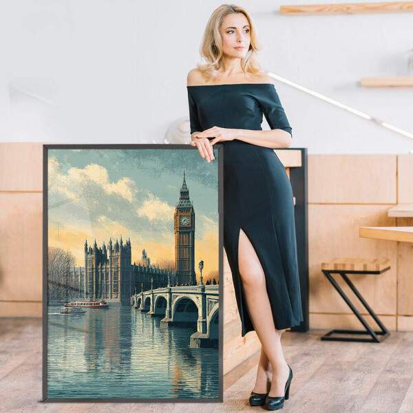 Quadro Decorativo Cidade Londres Retr