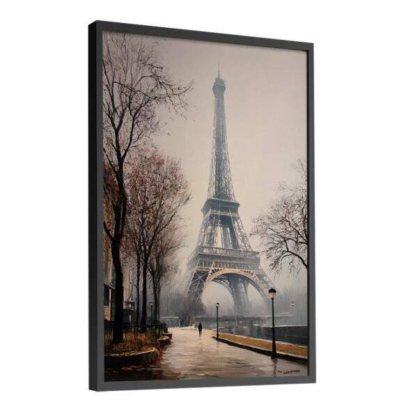 Quadro Decorativo Cidade Torre Eiffel Minimalista