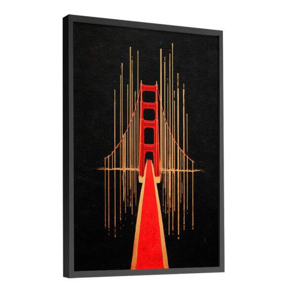 Quadro Decorativo Ponte Golden Gate San Francisco Abstrato