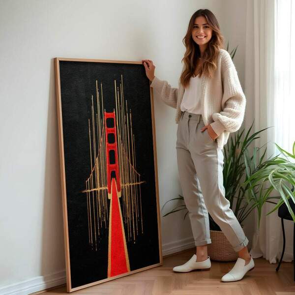 Quadro Decorativo Ponte Golden Gate San Francisco Abstrato