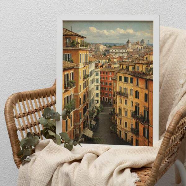 Quadro Decorativo Prdio Antigo De Roma