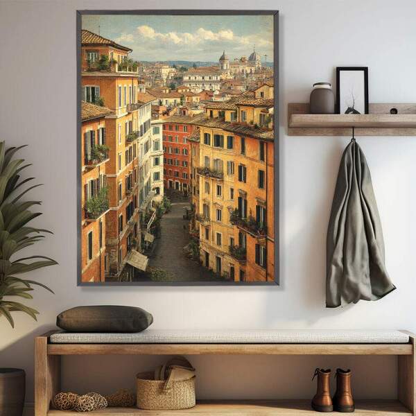 Quadro Decorativo Prdio Antigo De Roma
