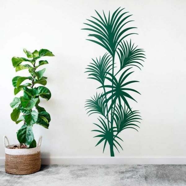 Adesivo de Parede Verde Floral