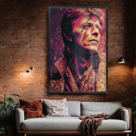 Quadro Decorativo David Bowie Abstrato