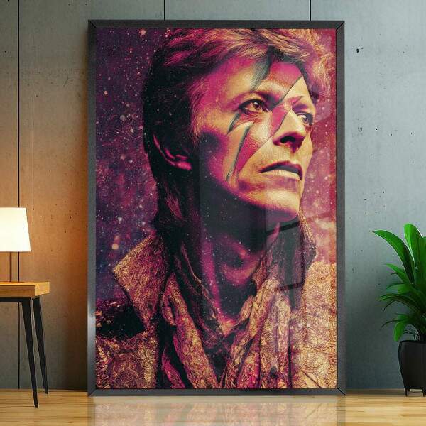Quadro Decorativo David Bowie Abstrato