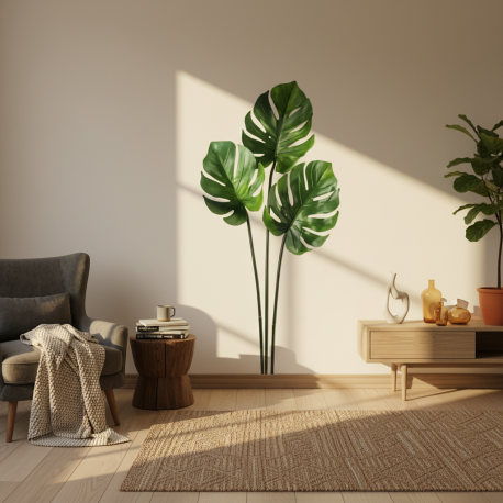 Adesivo de Parede Folhagem Monstera