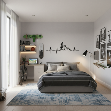 Adesivo de Parede Ciclista Aventura