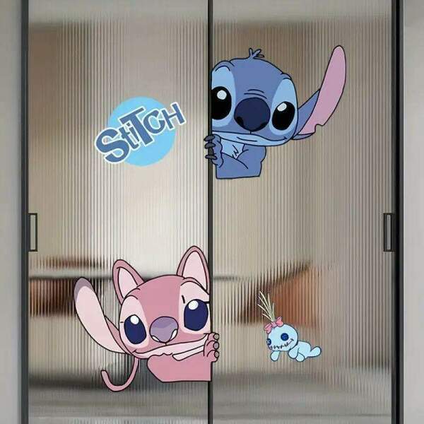 Adesivo de Parede Infantil Stich e Angel