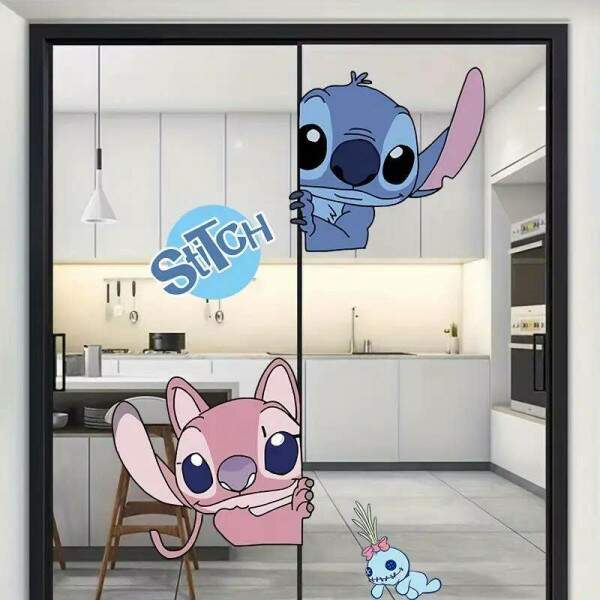 Adesivo de Parede Infantil Stich e Angel