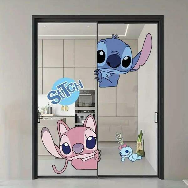 Adesivo de Parede Infantil Stich e Angel