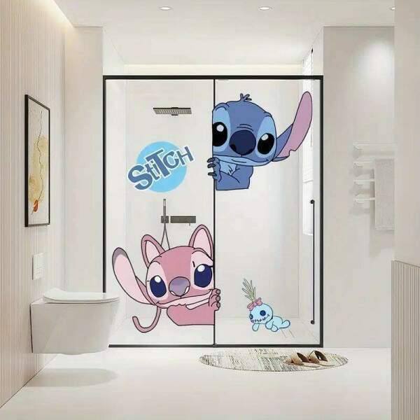 Adesivo de Parede Infantil Stich e Angel