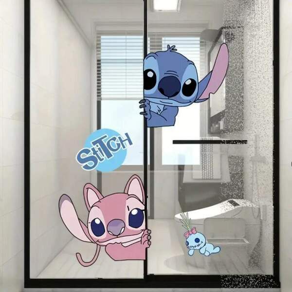 Adesivo de Parede Infantil Stich e Angel