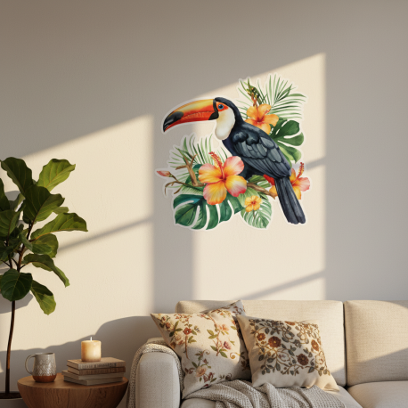 Adesivo de Parede Tropical com Tucano