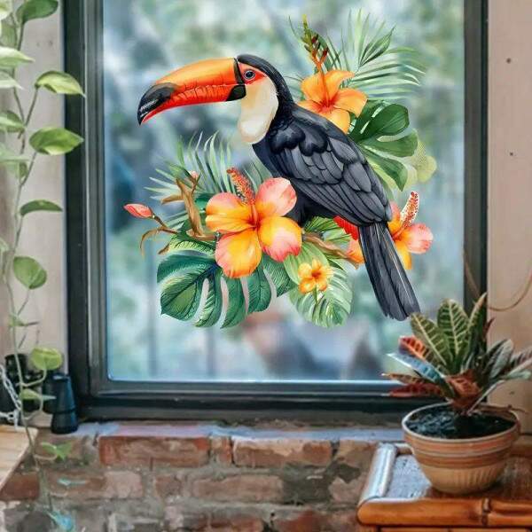 Adesivo de Parede Tropical com Tucano