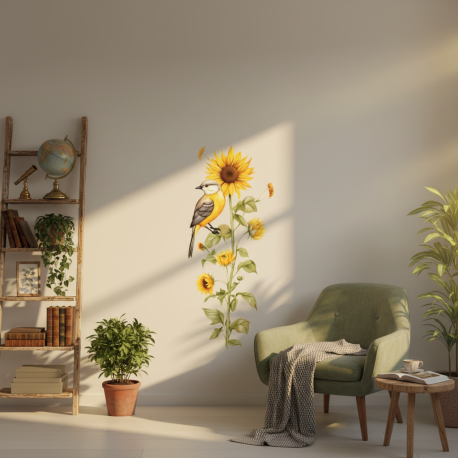 Adesivo de Parede Floral Moderno para Decorao