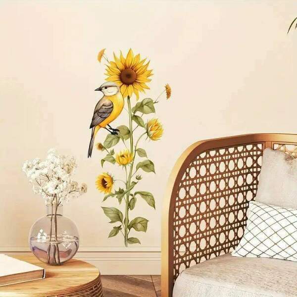 Adesivo de Parede Floral Moderno para Decorao