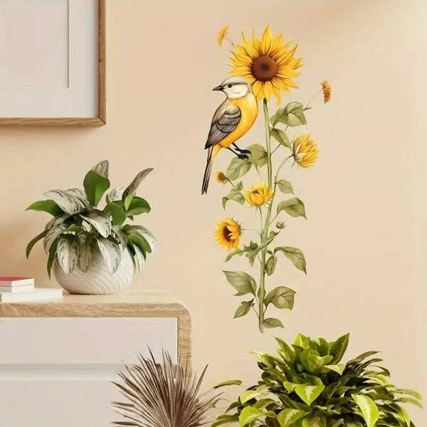 Adesivo de Parede Floral Moderno para Decorao