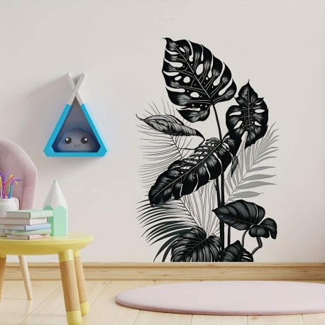 Adesivo de Parede Folhas Tropicais - Monstera Chic