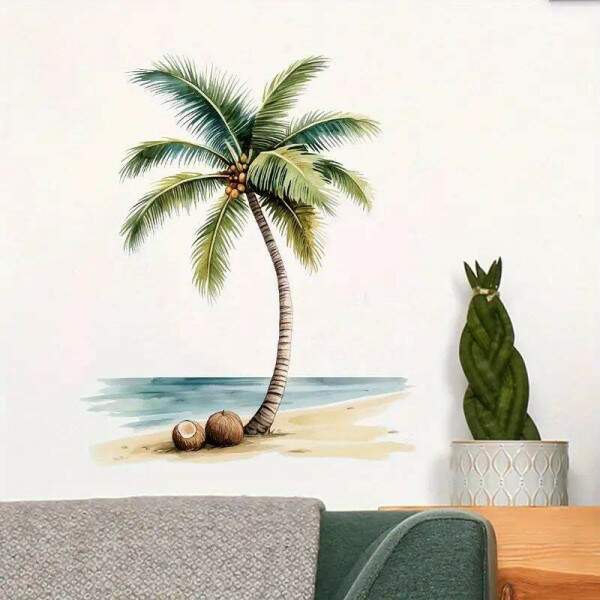 Adesivo de Parede Tropical - Palavras da Praia