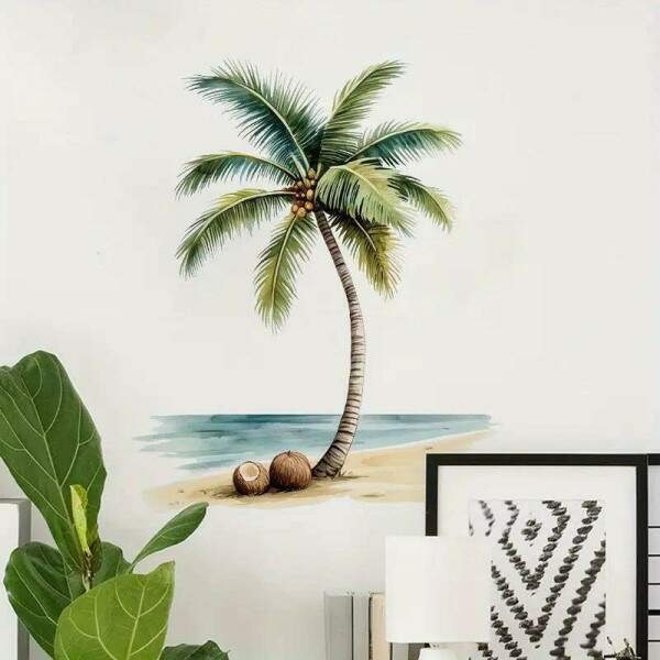 Adesivo de Parede Tropical - Palavras da Praia