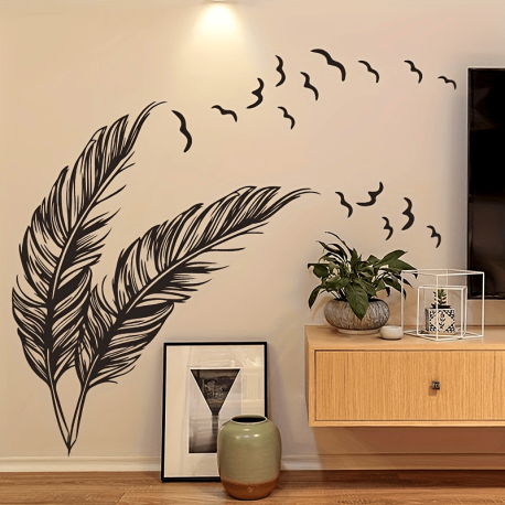 Adesivo de Parede Gansos Elegantes para Quarto e Corredor