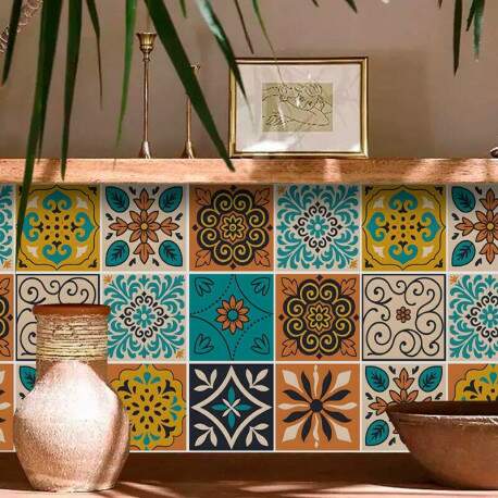 Adesivos de Azulejos Ladrilhos Cartela Estilo bomio