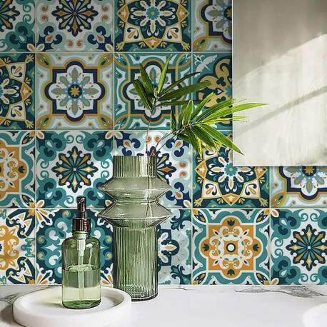 Adesivos de Azulejos Ladrilhos Cartela Estilo Boho