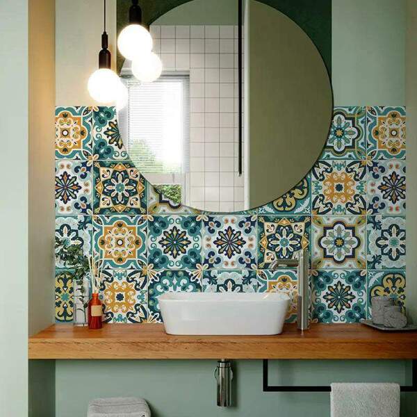 Adesivos de Azulejos Ladrilhos Cartela Estilo Boho