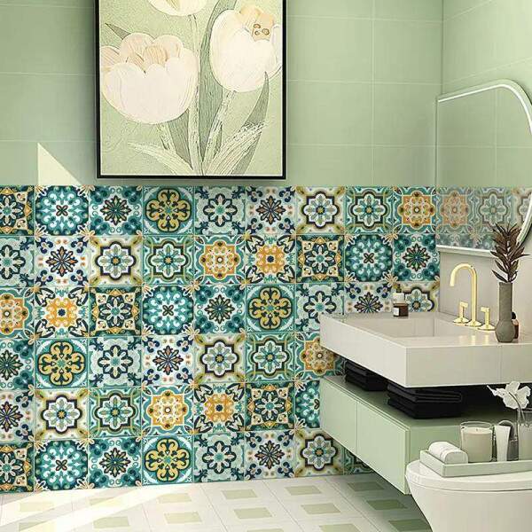 Adesivos de Azulejos Ladrilhos Cartela Estilo Boho