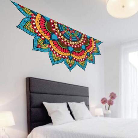 Adesivo de Parede Mandala Colorida