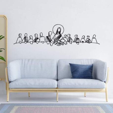 Adesivo de Parede Minimalista Santa Ceia