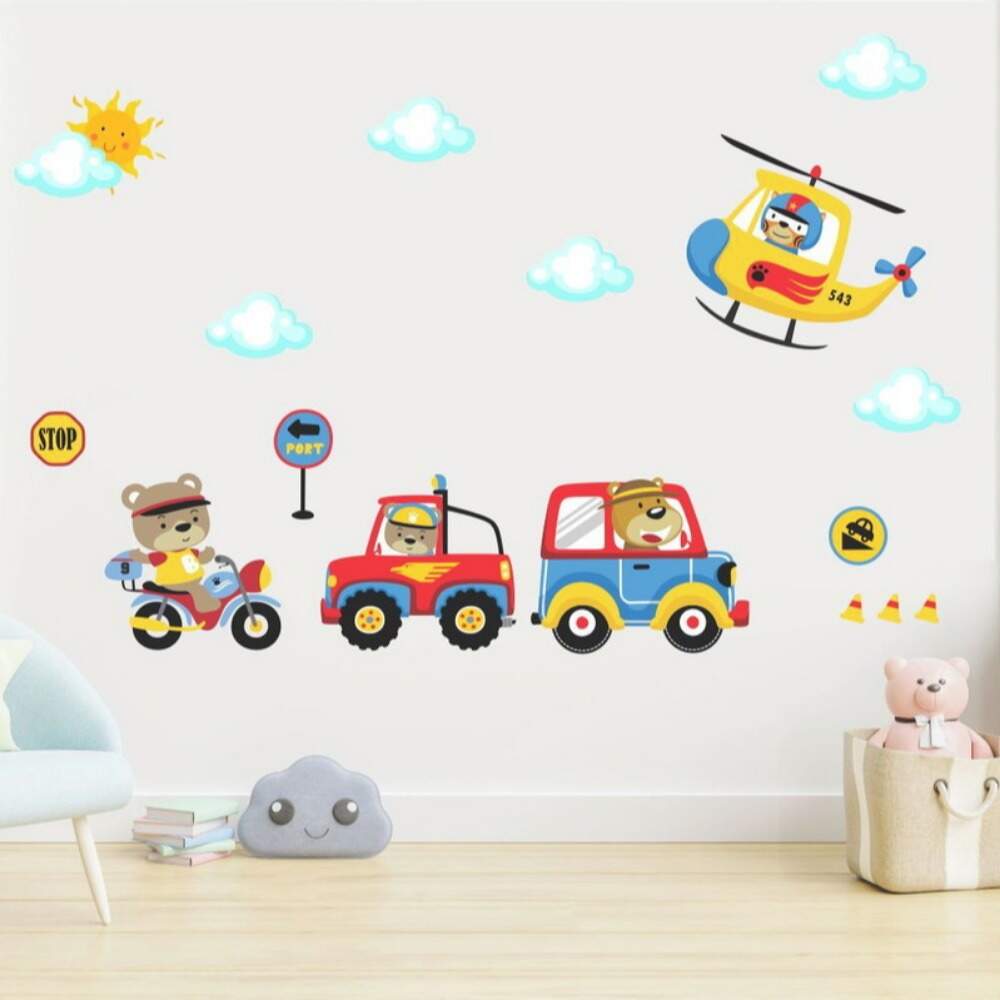 Adesivo de Parede Animaizinhos Aventureiros