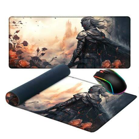 Mouse Pad Gamer Samurai Traje Sombrio