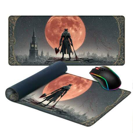 Mouse Pad Gamer Blood Borne Lua Cheia