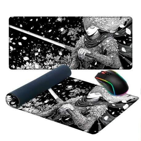 Mouse Pad Gamer Malenia Elden Ring Preto e Branco