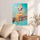 Placa Decorativa Pin-Up Aviadora