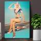 Placa Decorativa Pin-Up Aviadora