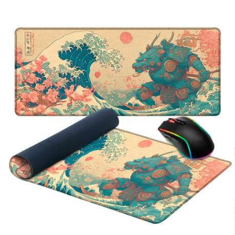 Mouse Pad Monstro Samurai Onda Chinesa