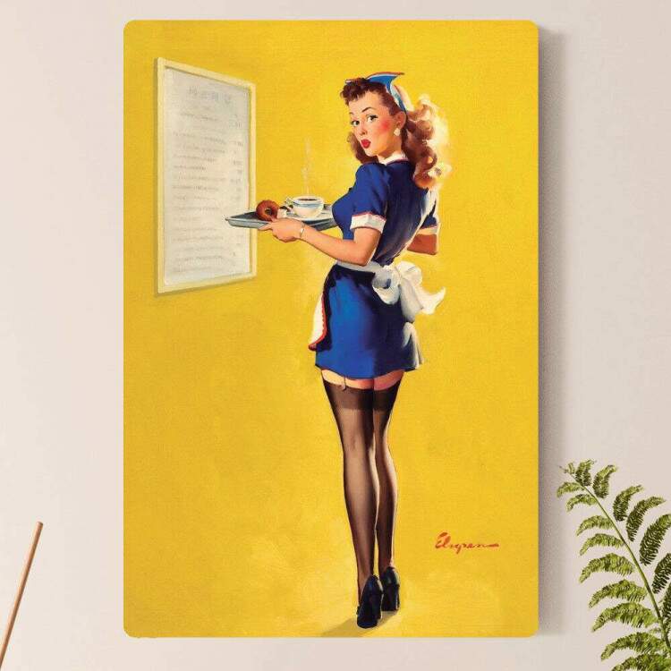 Placa Decorativa Pin-Up Garonete