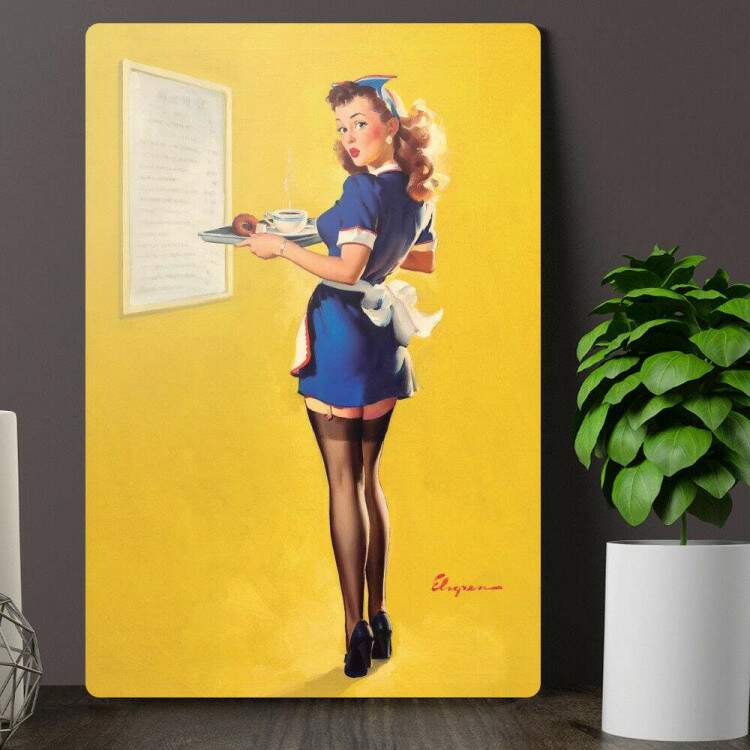 Placa Decorativa Pin-Up Garonete