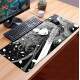 Mouse Pad Anime Princesa com Espada Preto e Branco