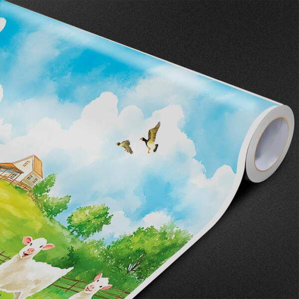 Papel de Parede para Quarto Infantil Animais da Fazenda MP