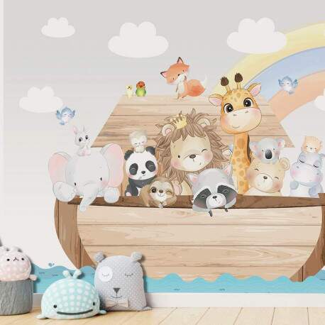 Papel de Parede para Quarto Infantil Arca de No MP