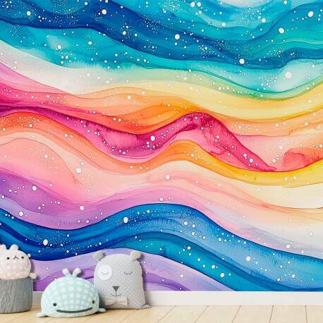 Papel de Parede para Quarto Infantil Arco-ris MP
