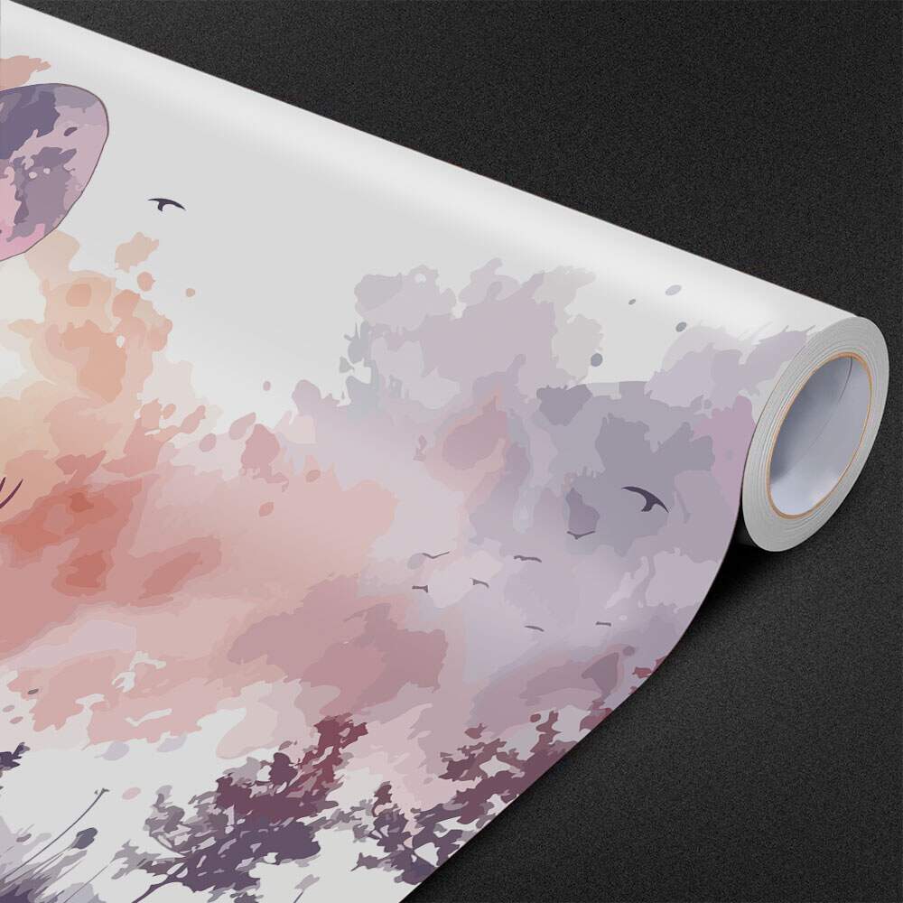 Papel de Parede para Quarto Infantil Aquarela Cervo e Luar MP