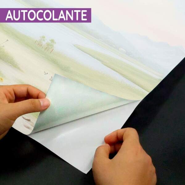 Papel de Parede para Quarto Infantil Aquarela Paisagem com Lago MP